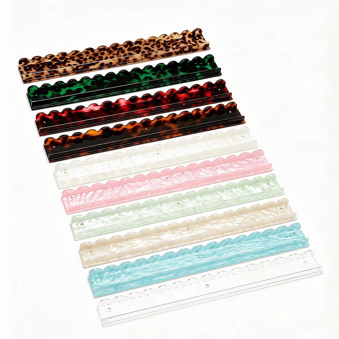 Acrylic mahjong tile racks and playing mat