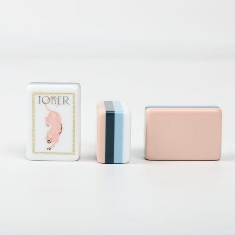 Lotus Regalia pastel acrylic mahjong tile set